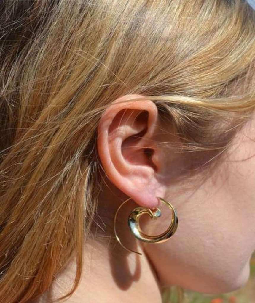 Gold Swivel Hoop Earrings