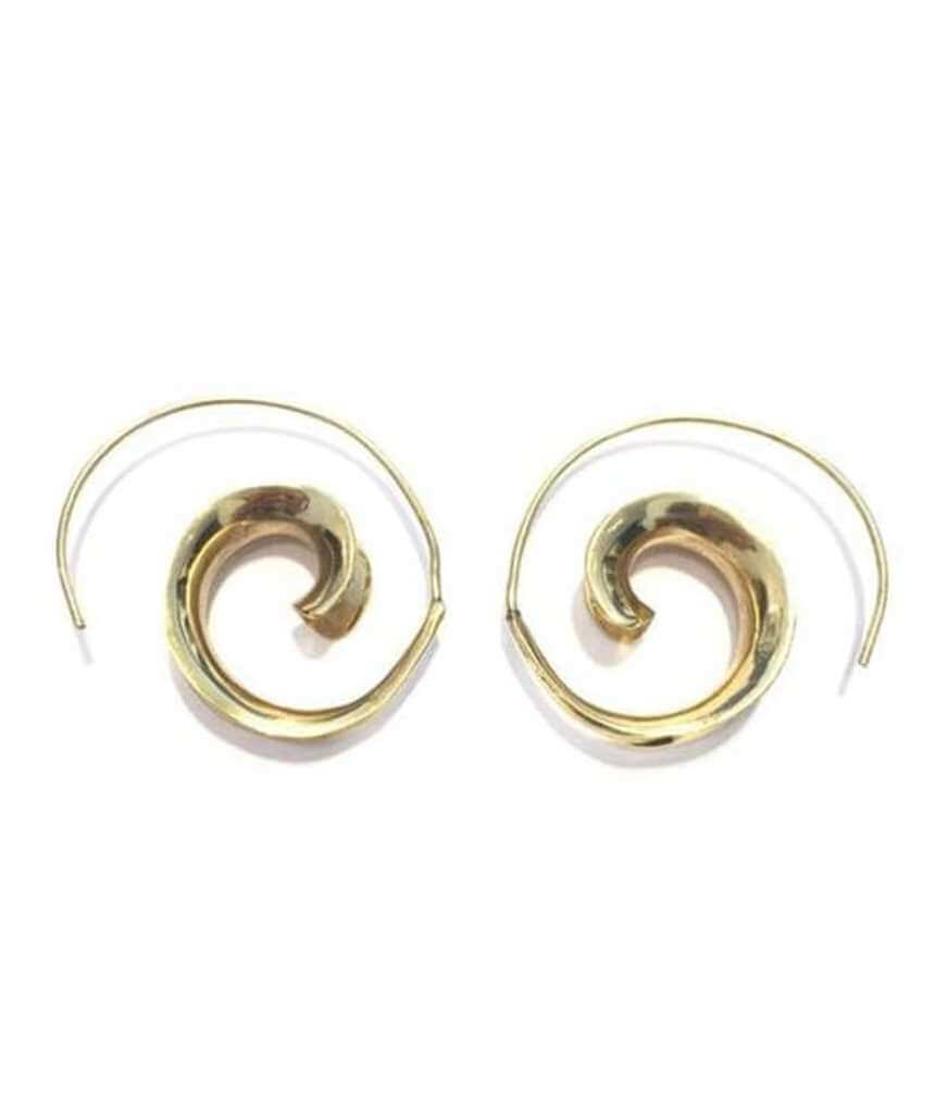 Gold Swivel Hoop Earrings