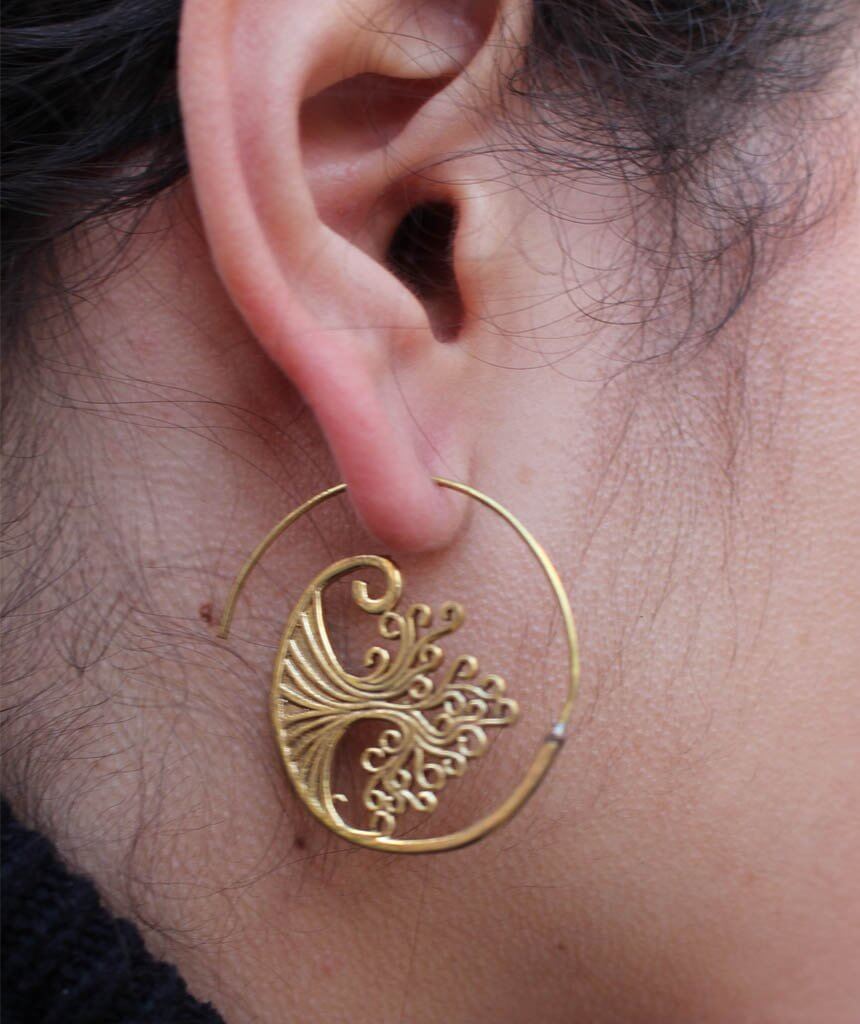 Gold Tree Earrings
