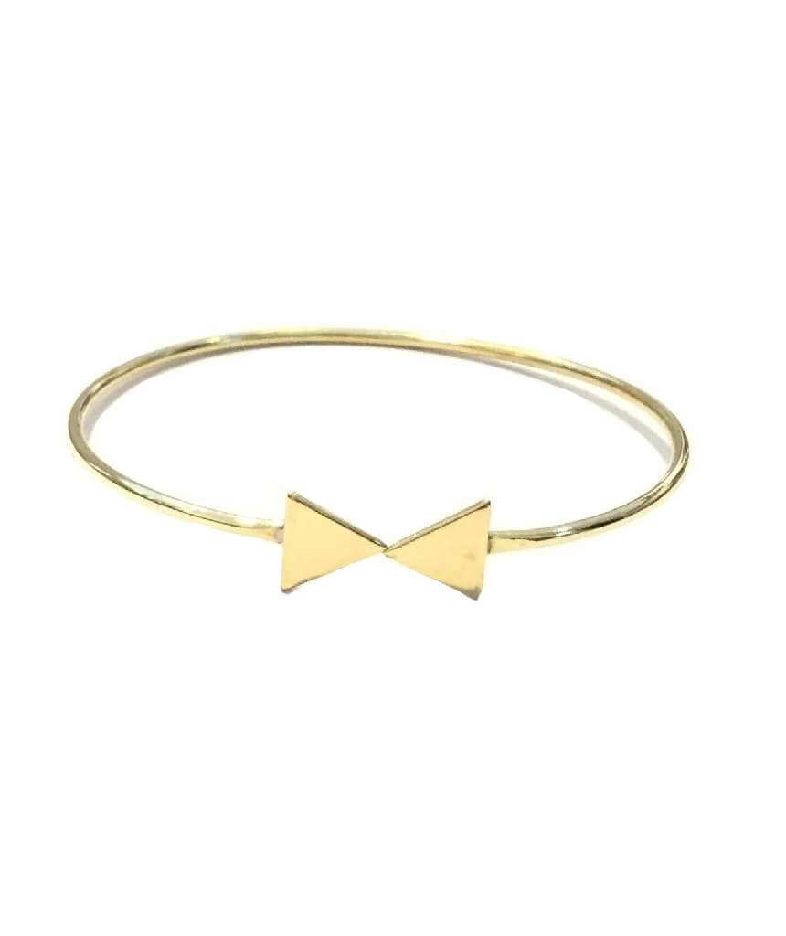 Gold Triangle Simple Geometric Bracelet