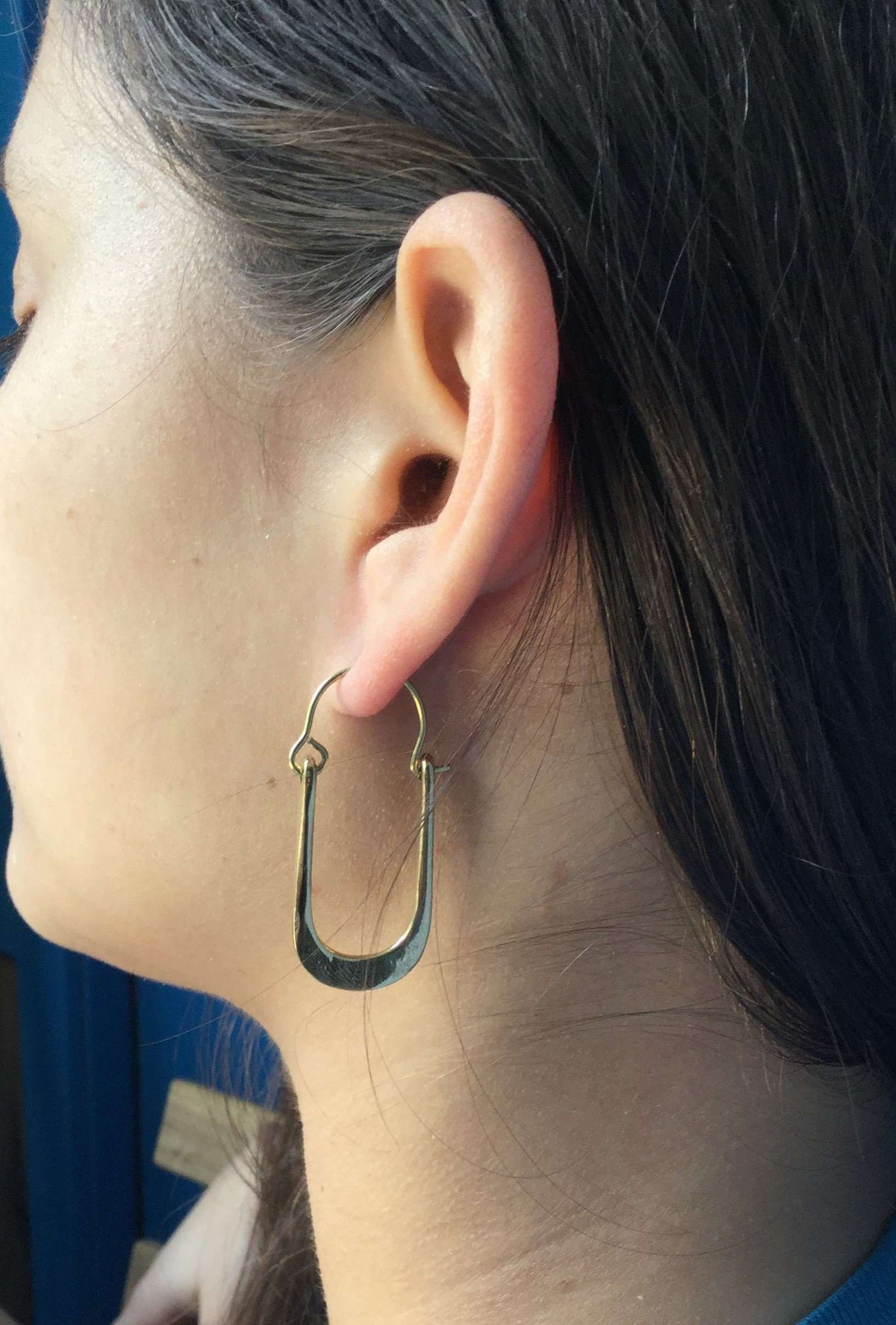Gold U-Shaped Earrings