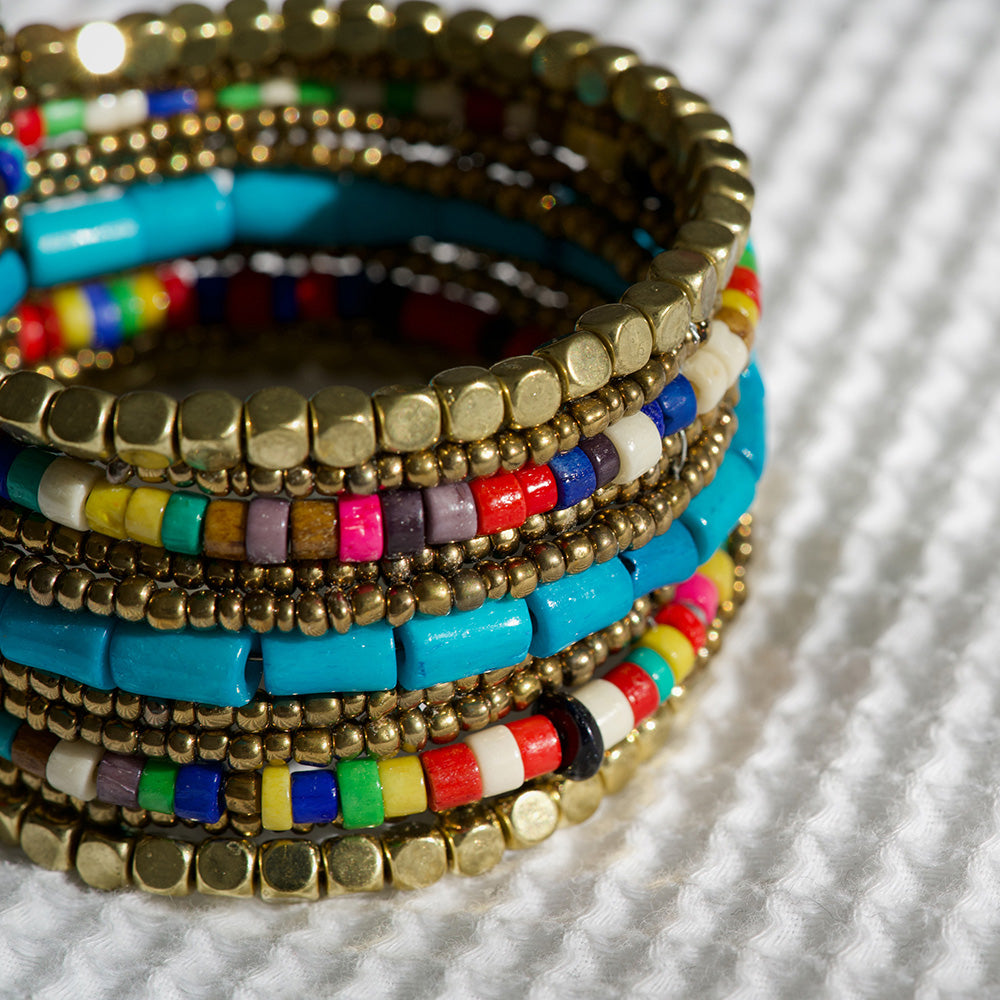 Gold and Turquoise Cuff