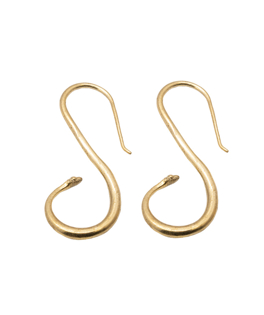 Gold Elegant Snake Earrings