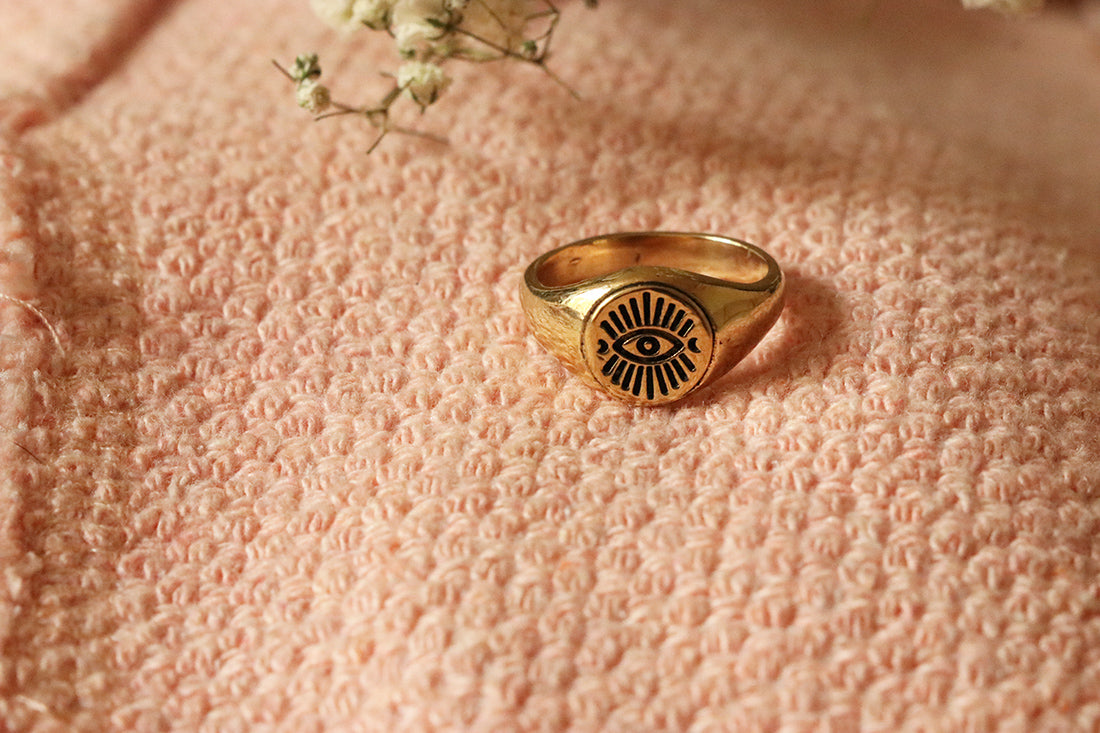 Evil Eye Signet Ring
