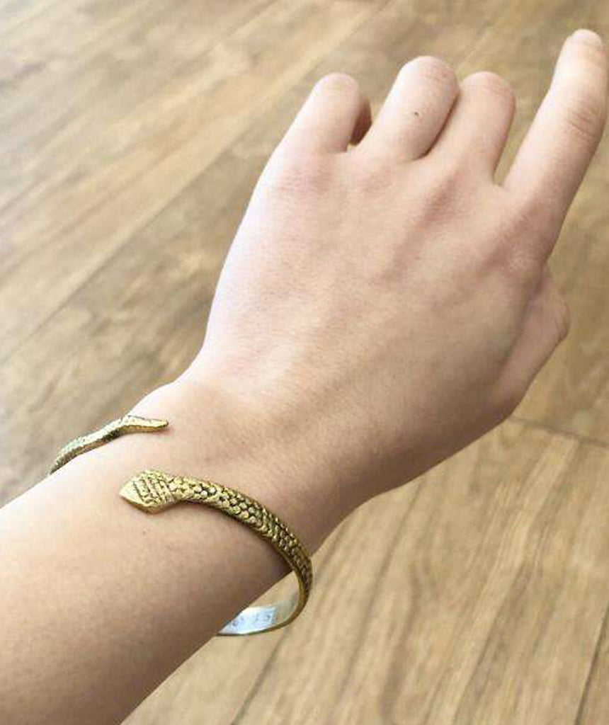 Gold Snake Skin Bracelet