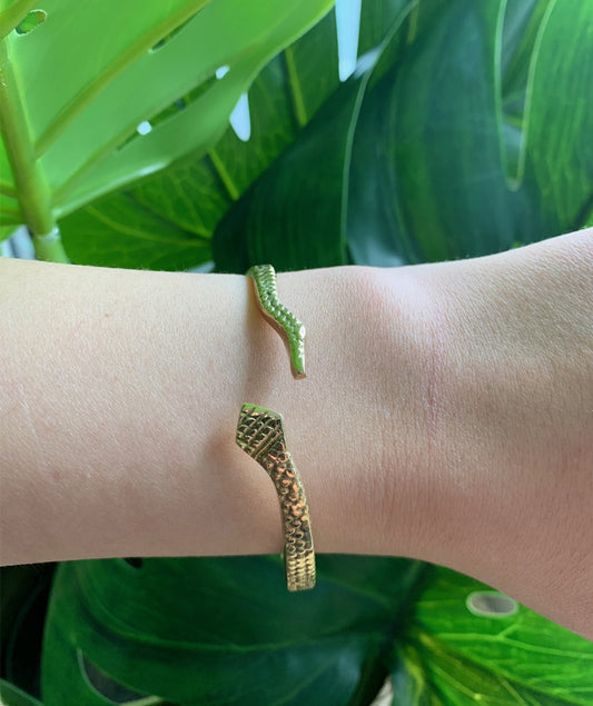 Gold Snake Skin Bracelet