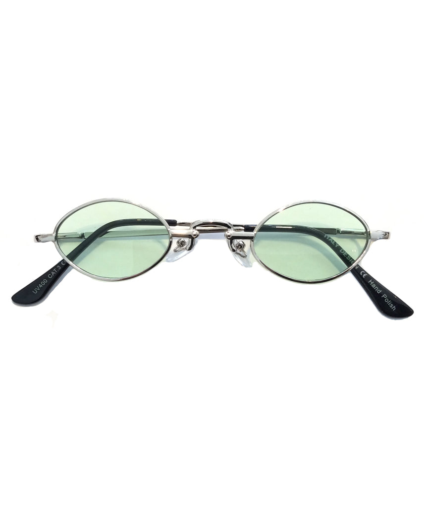 Green Small Oval Sunglasses