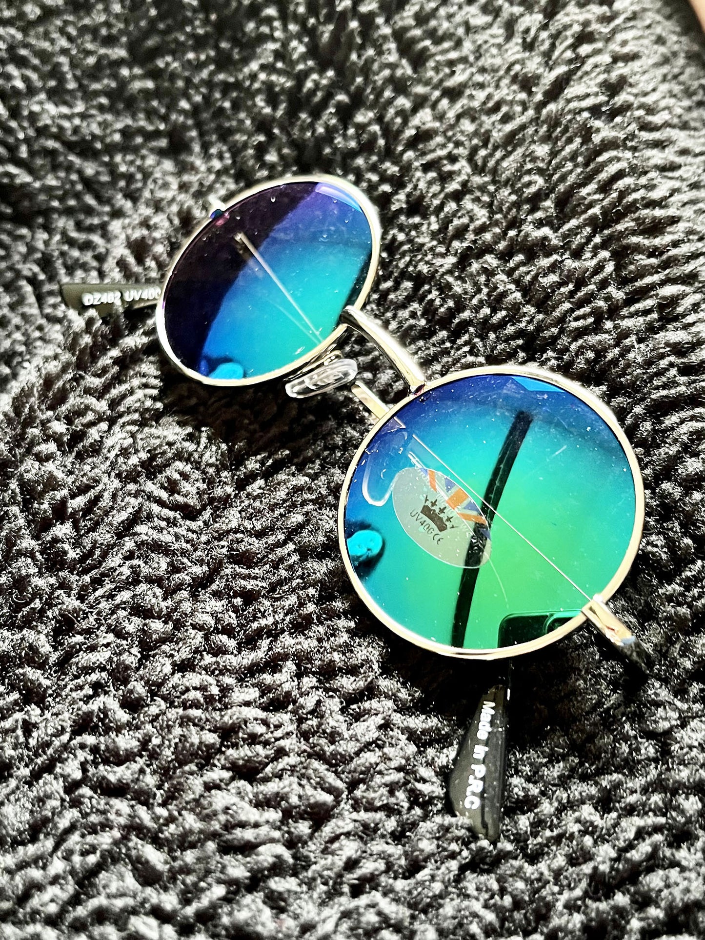 Green Small Round Lens Sunglasses