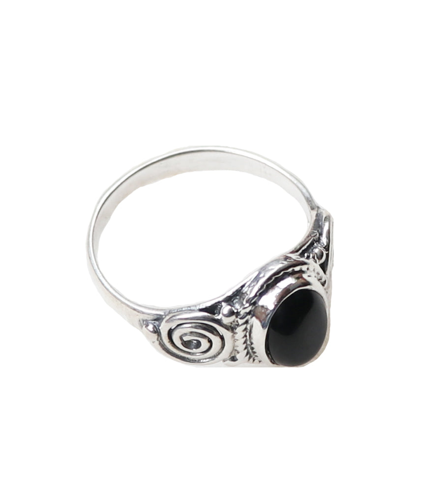Sterling Silver Oval Stone Ring