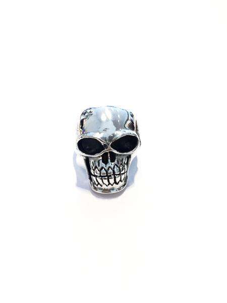 Premium Silver Smiley Skull Ring