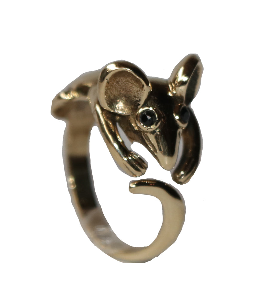Lab Mouse Ring Gold and Silver Mouse Ring | Urbiana Jewellery