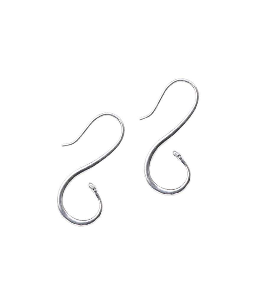 Silver Elegant Snake Earrings