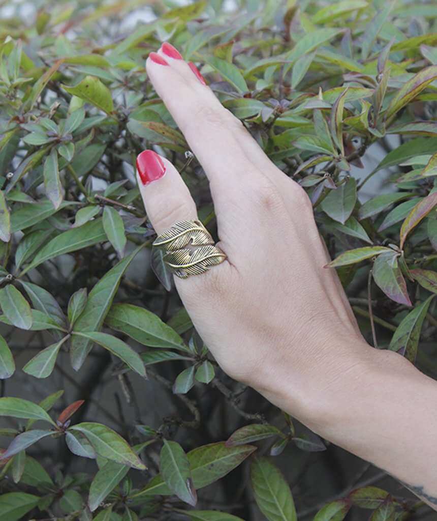 Leaf Wrap Ring Gold