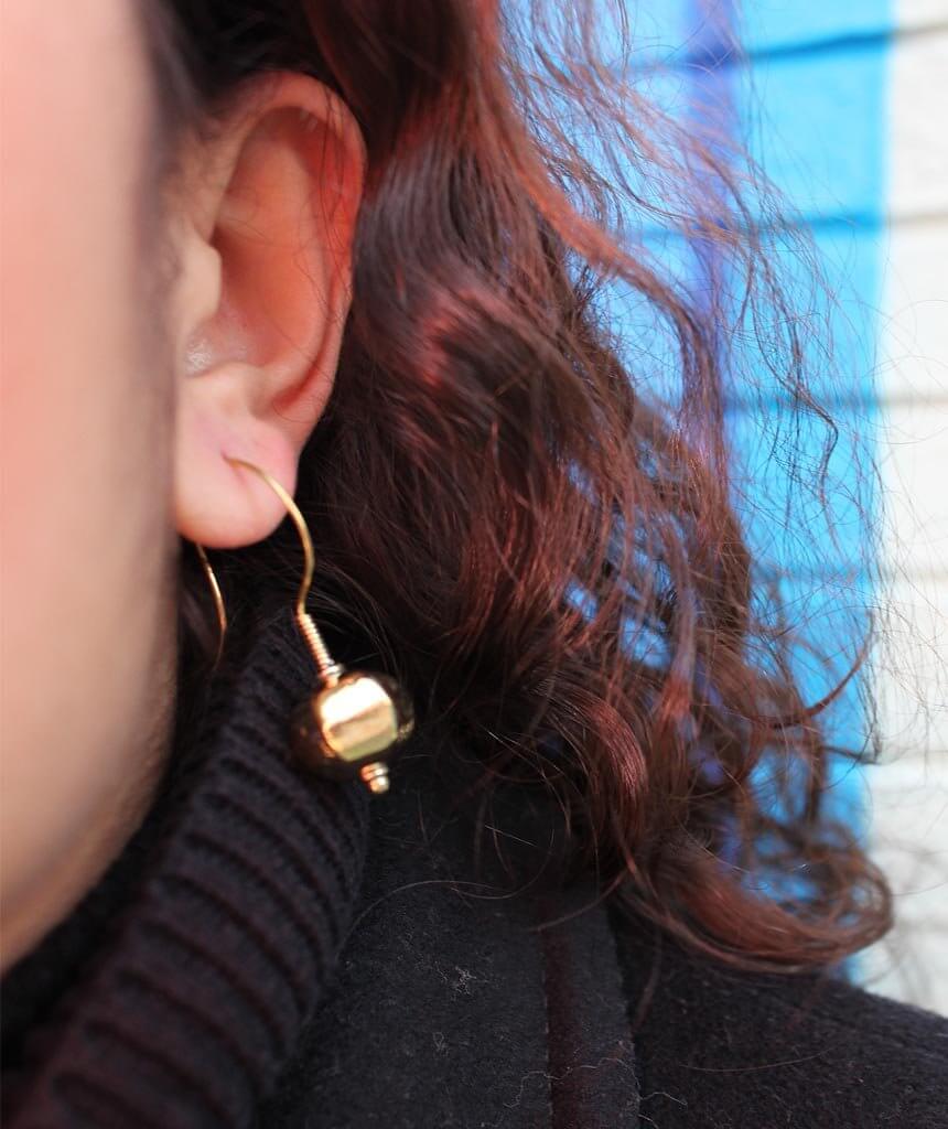 Mini Gold Drop Earrings