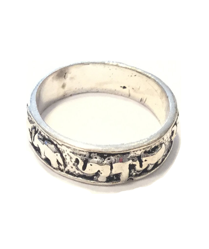 Silver Mini Elephant Ring