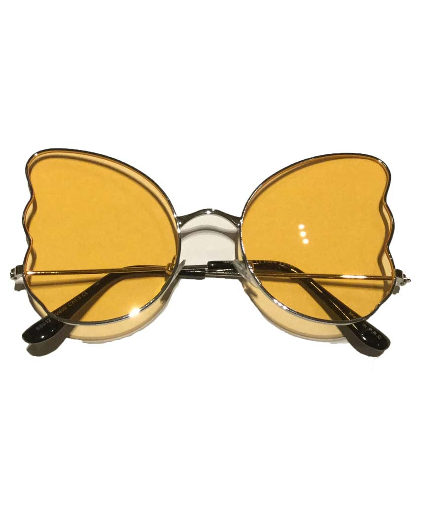 Orange Butterfly Oversized Sunglasses