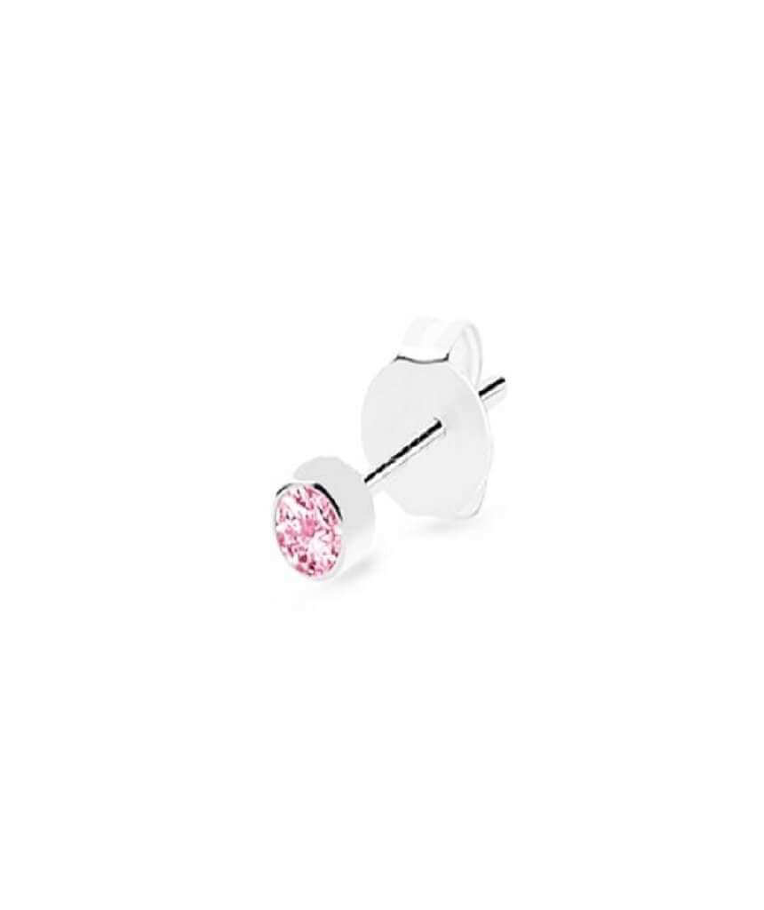 Pink Classic Stone Ear Stud