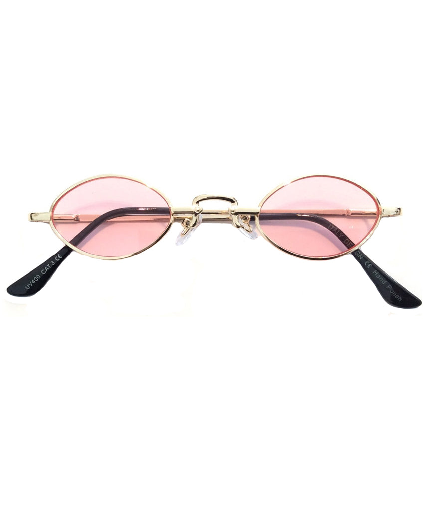 Pink Small Oval Sunglasses