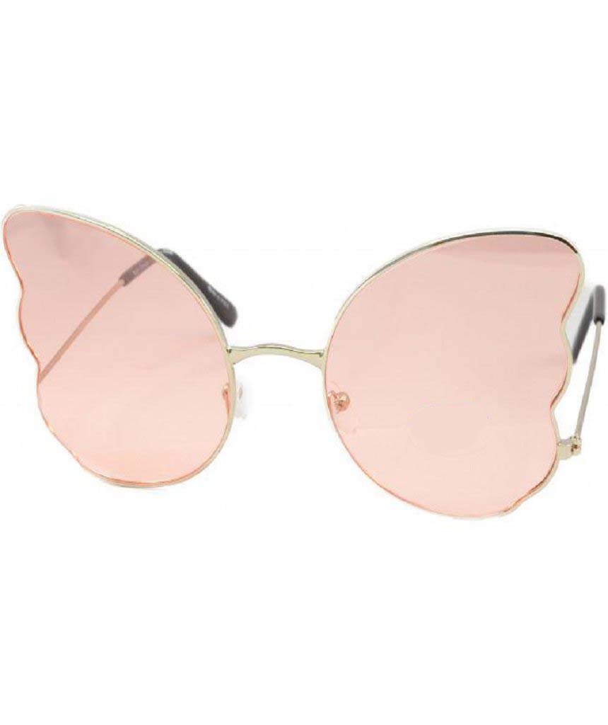 Pink Butterfly Oversized Sunglasses