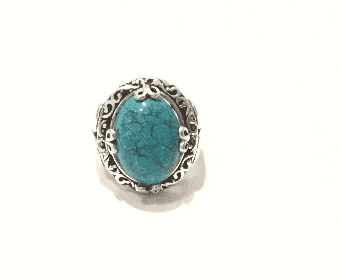 Precious Silver Rings with Turquoise Stone