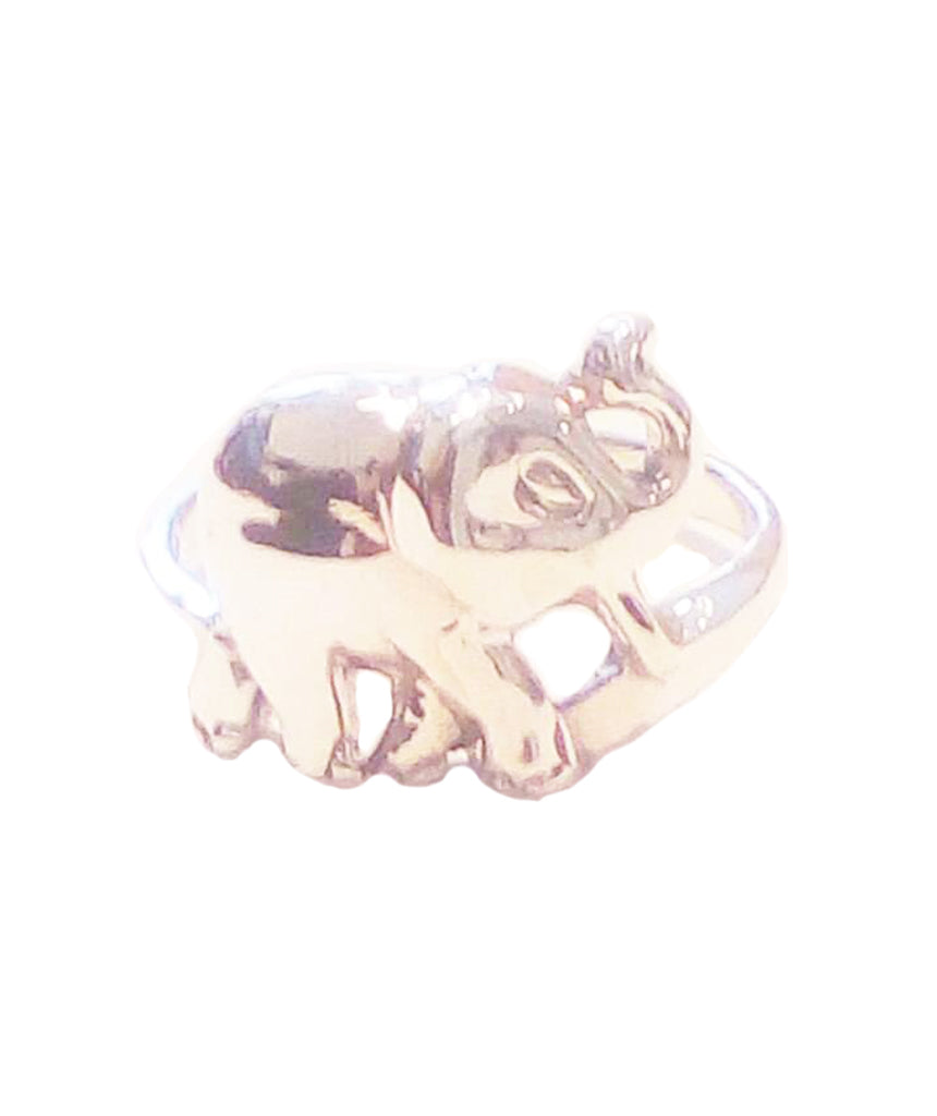 Premium Silver Single Elephant Ring