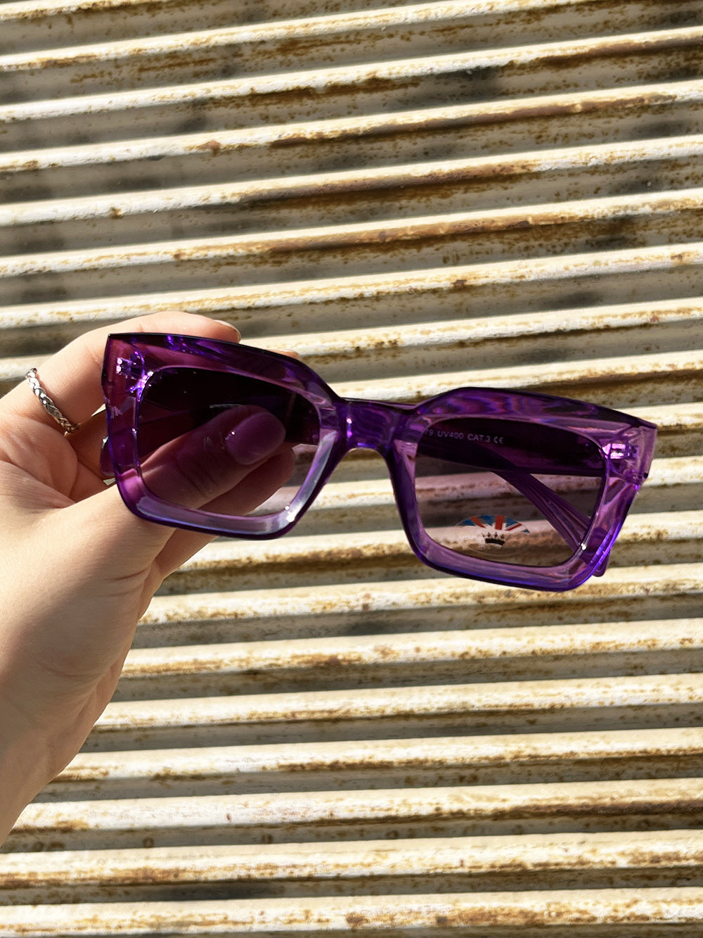 Purple Big Frame Sunglasses