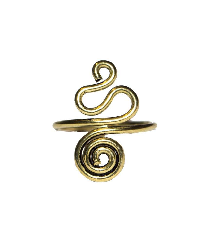 Cursive Amulet Ring Adjustable