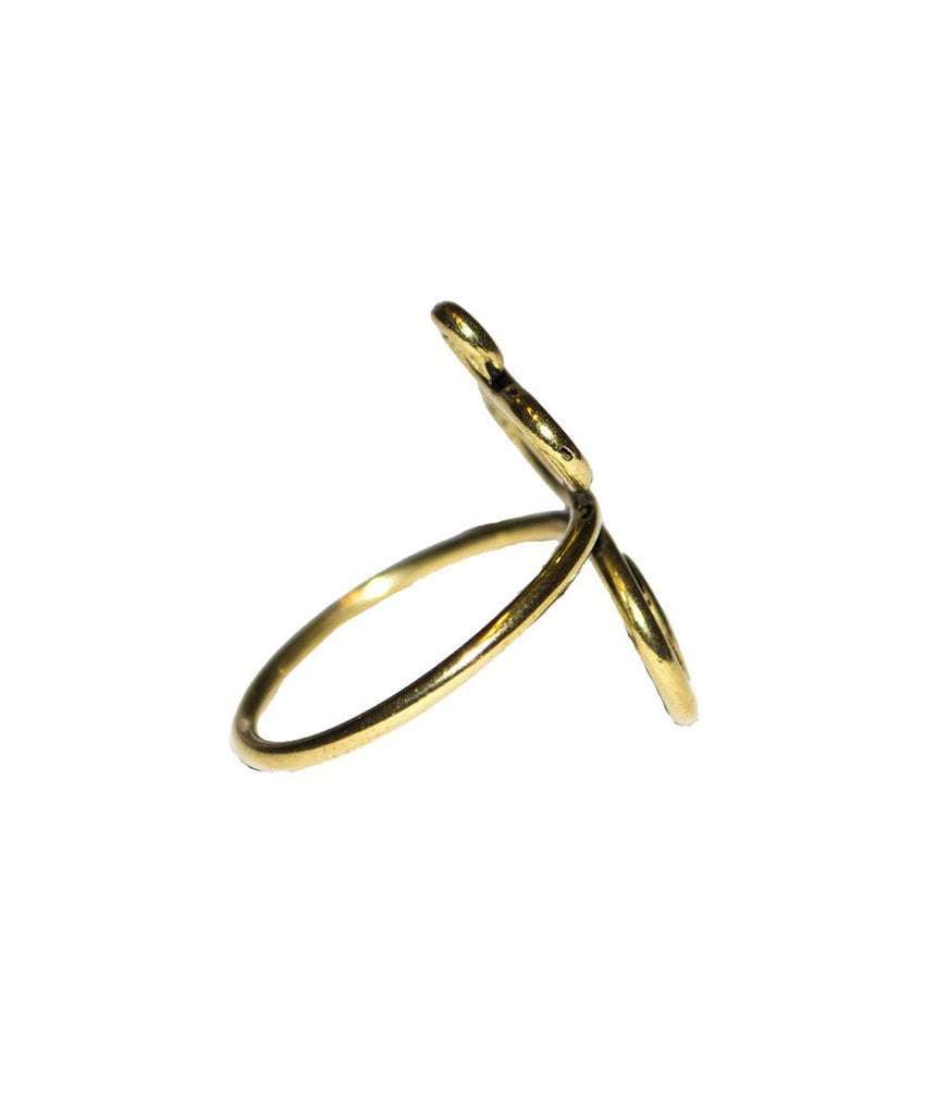 Cursive Amulet Ring Adjustable