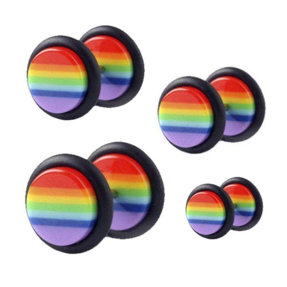 Rainbow Coloured Fake Plug