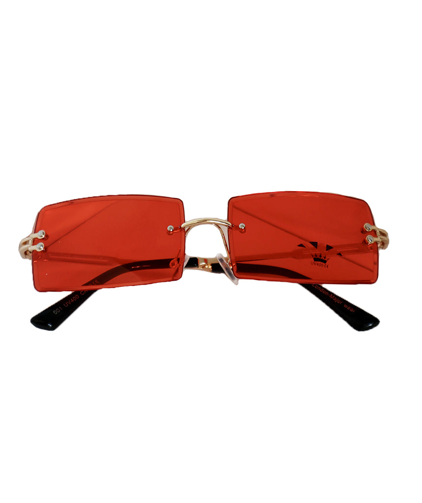 Red Rectangular Sunglasses