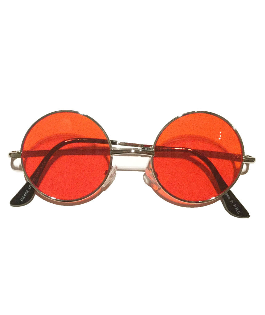 Red Small Round Lens Sunglasses