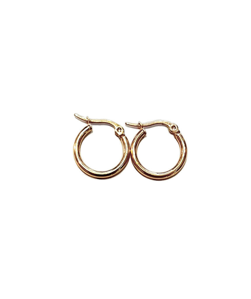 Rose Gold Stainless Steel Hoops