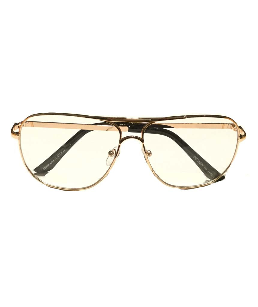Rose Gold Plain Lens Glasses
