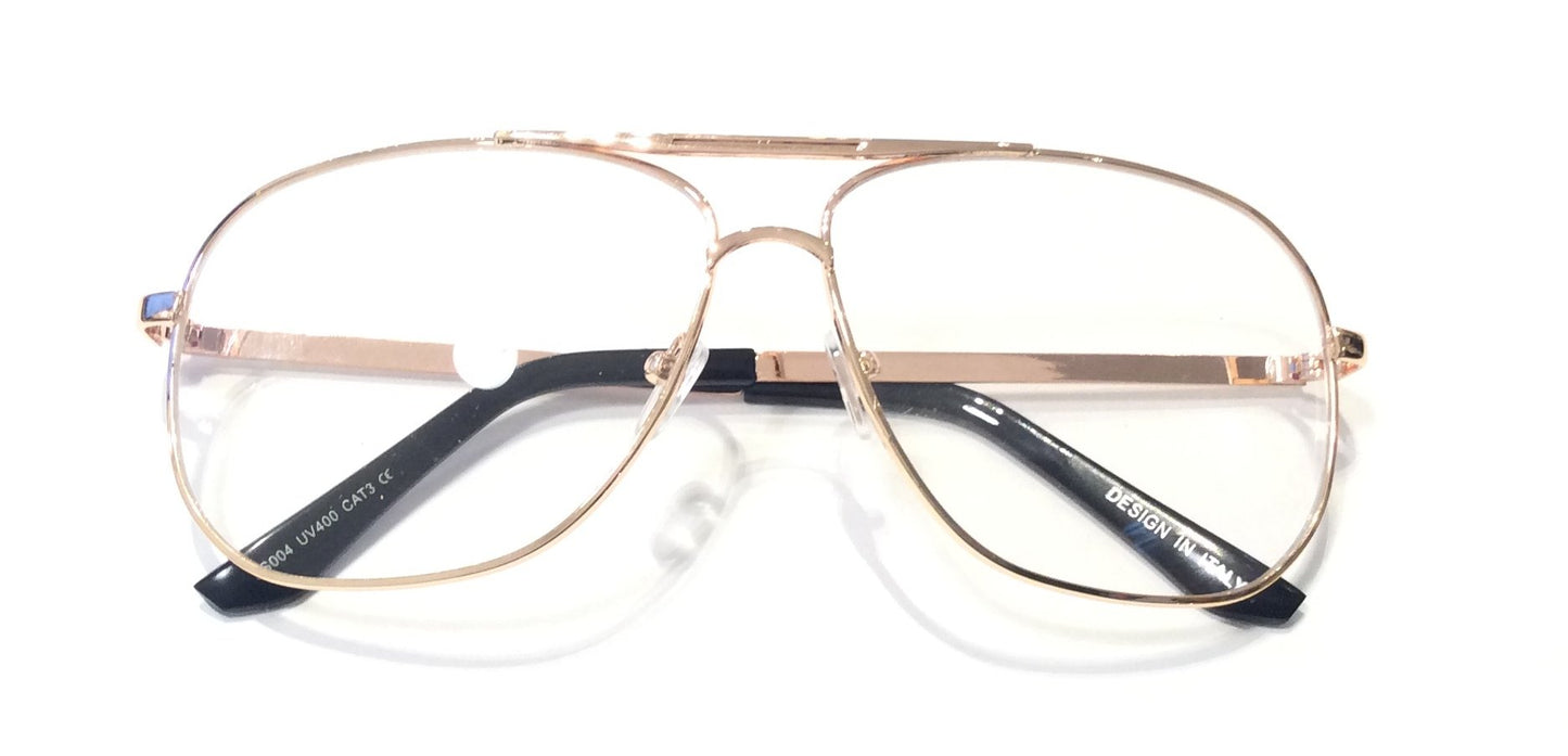 Rose Gold Clear Glasses