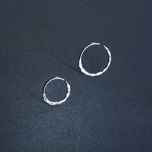 Sterling Silver Hammered Septum Piercing