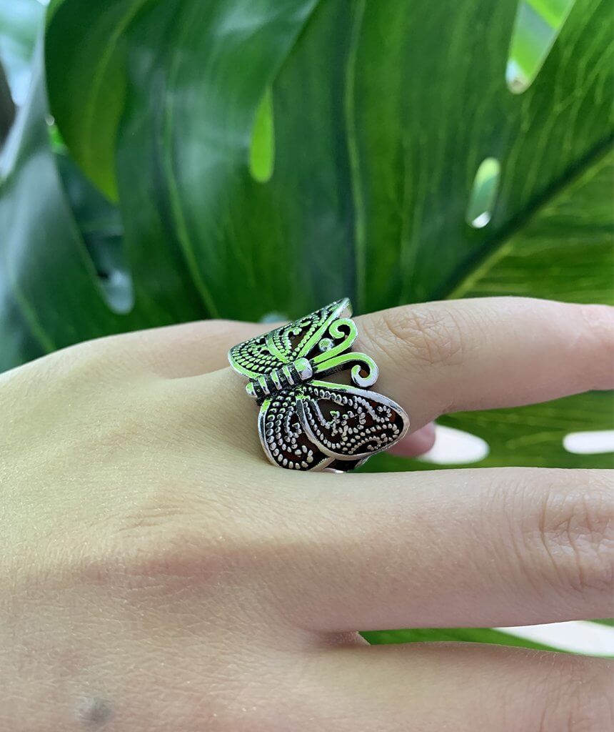Silver Butterfly Ring