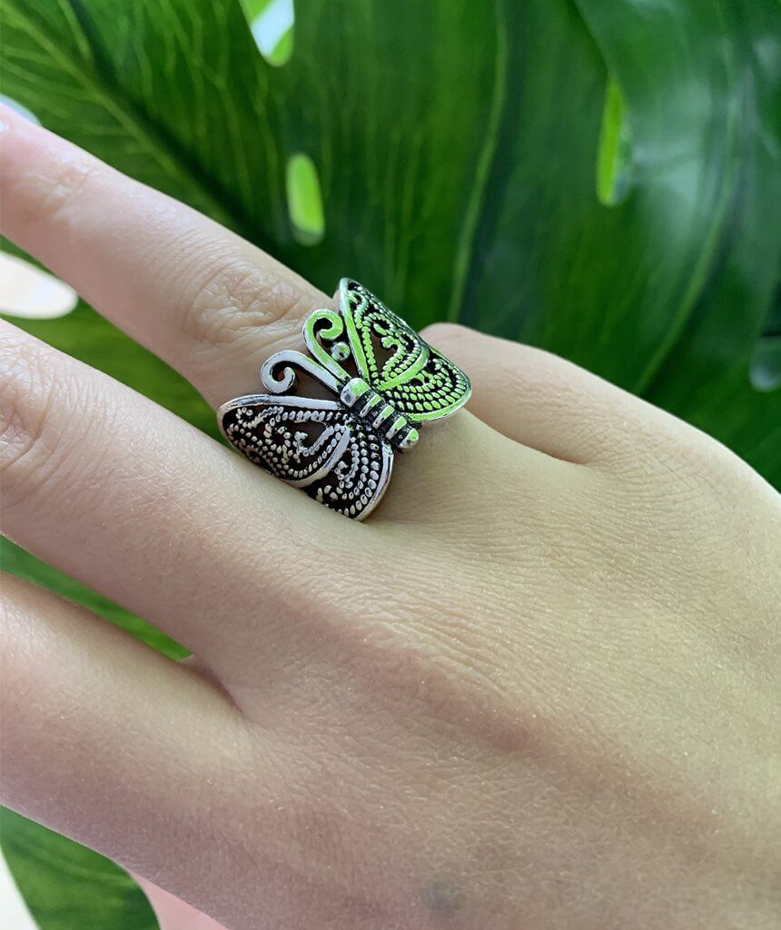 Silver Butterfly Ring