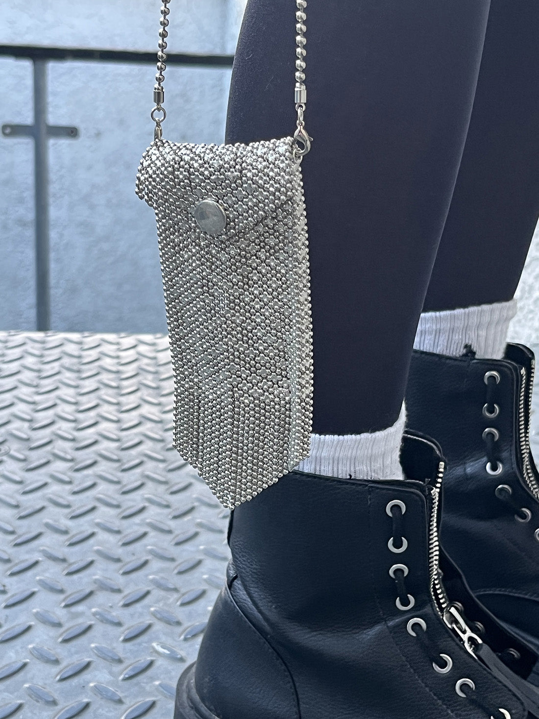 Silver Chainmail Bag