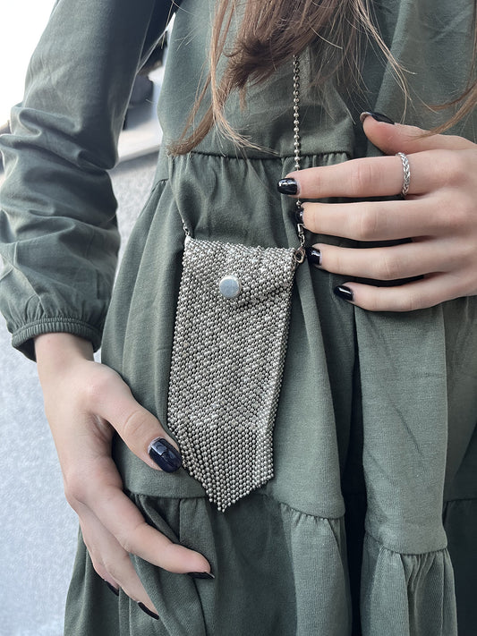 Silver Chainmail Bag