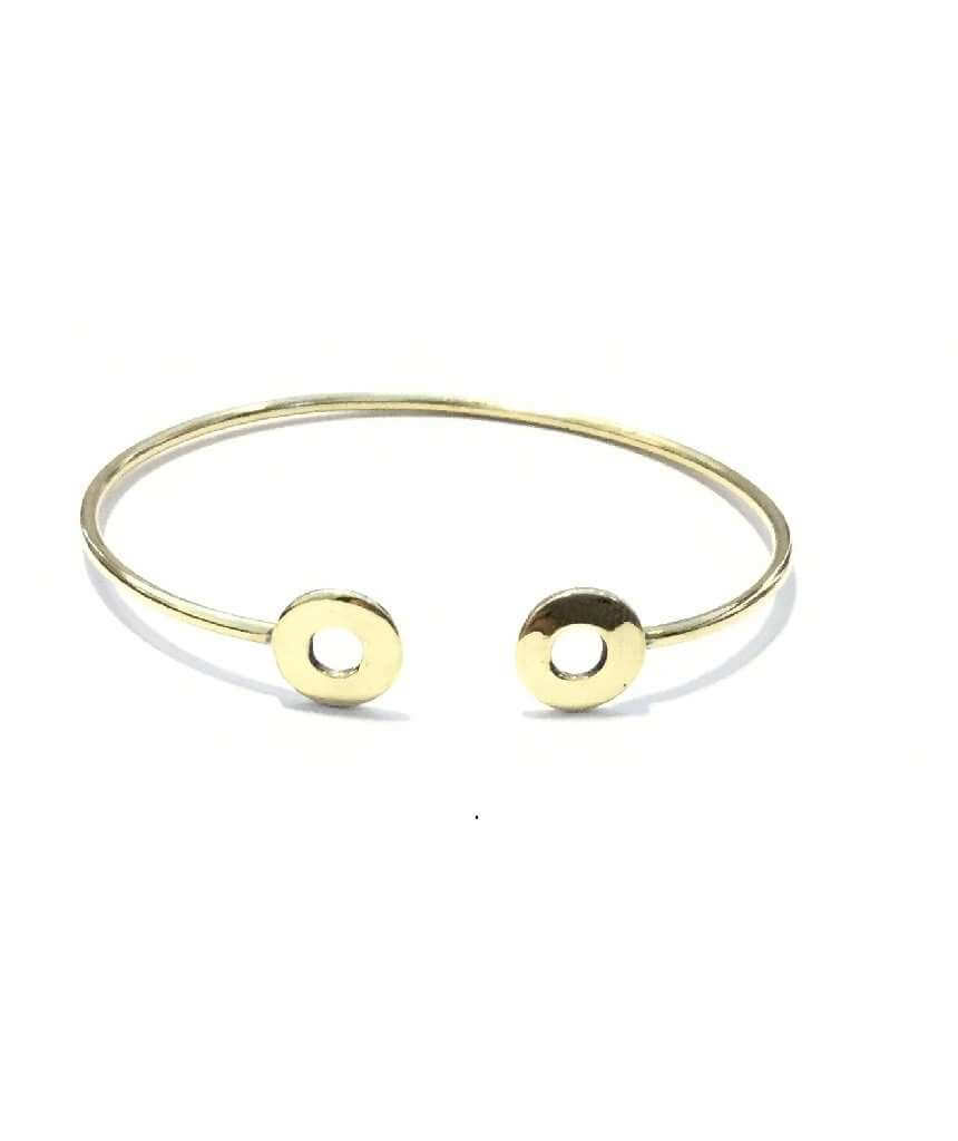 Silver Circle Simple Geometric Bracelet