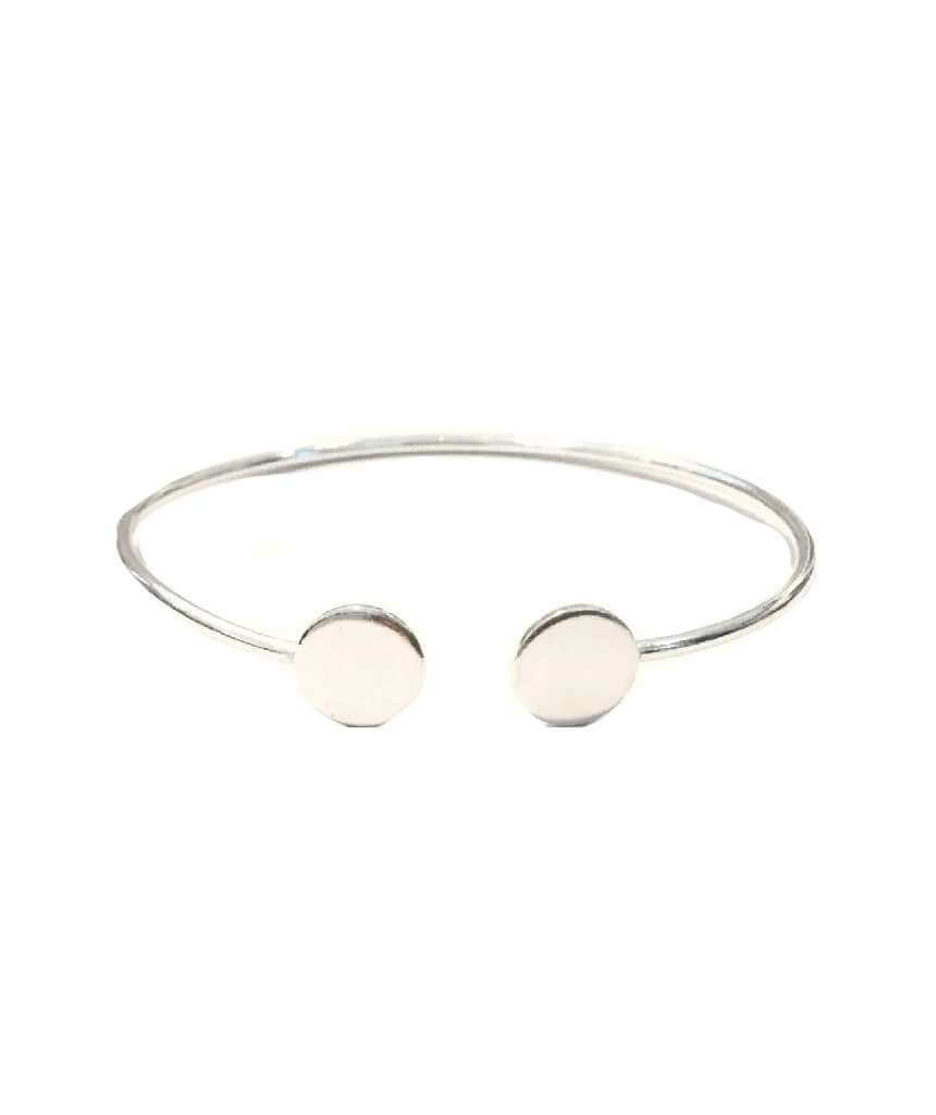 Silver Circle Simple Geometric Bracelet