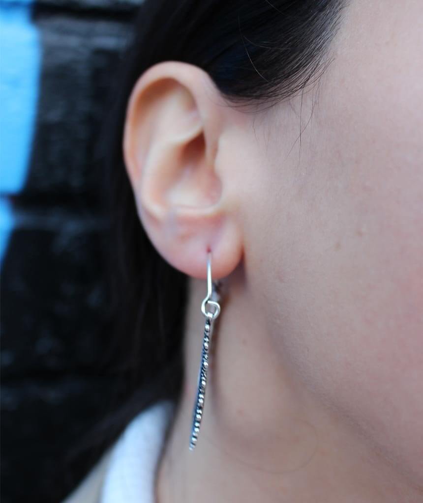 Silver Circular Hoop Earrings