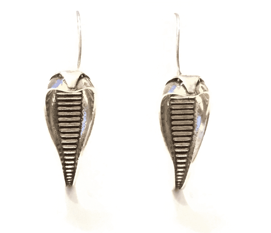 Silver Cobra Earrings