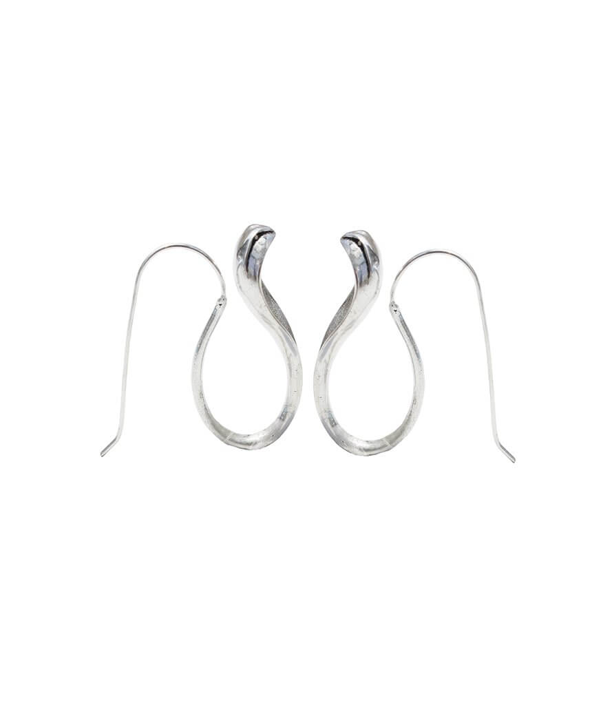 Silver Cobra Earrings