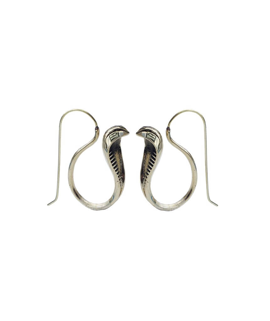 Silver Cobra Earrings