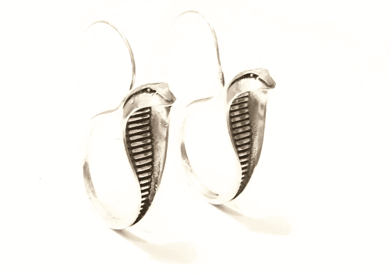 Silver Cobra Earrings