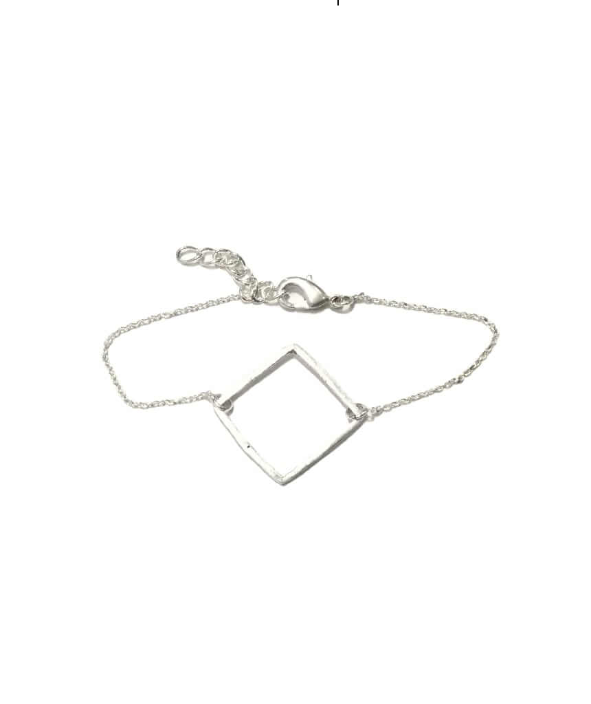 Silver Diamond Classic Geometric Bracelet