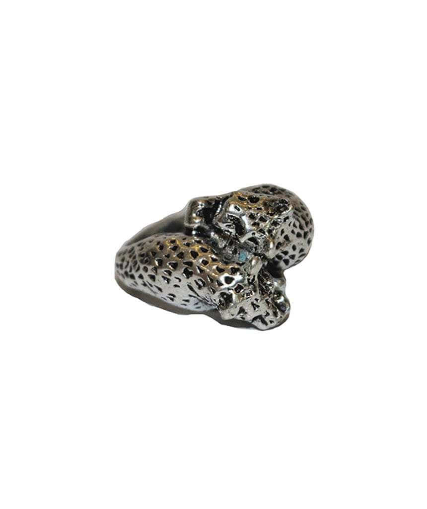 Silver Double Leopard Ring