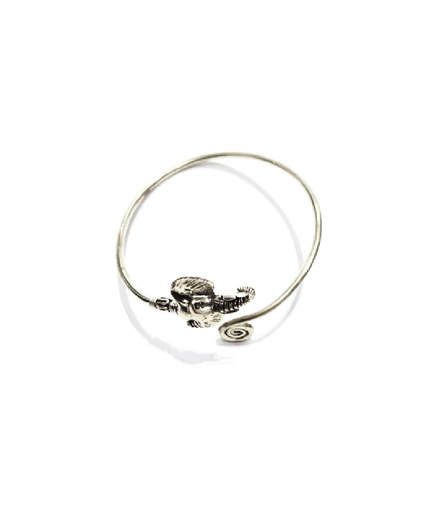 Silver Elephant Bangle Bracelet