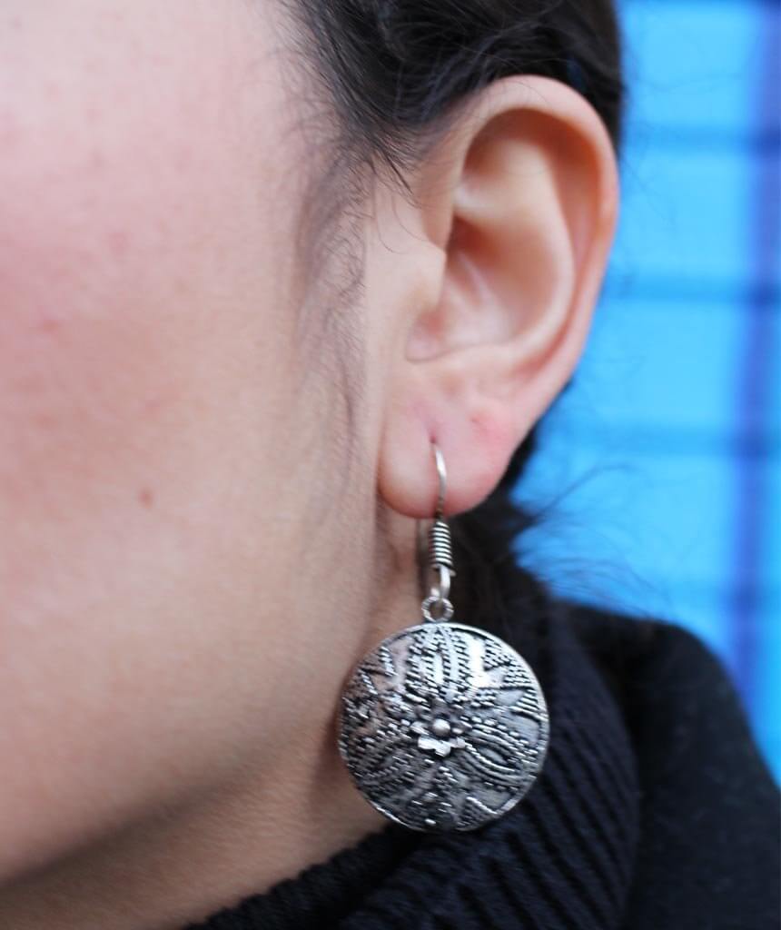 Silver Ethnic Earrings